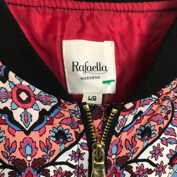 Rafaella Paisley Zip Bomber Jacket - Size L - Picture 3 of 14